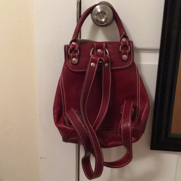 I Medici red leather backpack bag - Picture 2 of 6